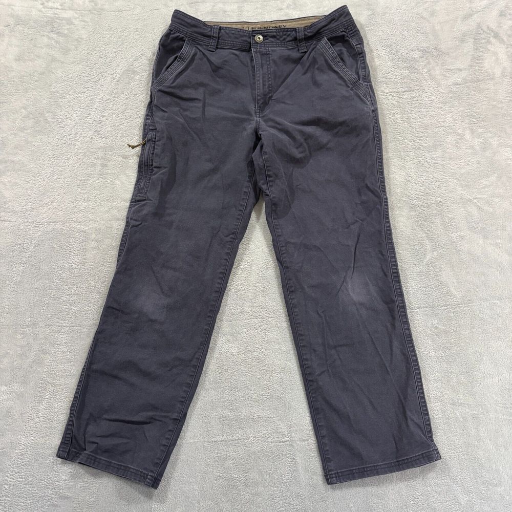 Legendary‎ Outfitters Cargo Canvas Pants 31x29* Blue Jeans Straight Leg Hiking